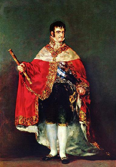 Francisco de Goya Portrait of Ferdinand VII of Spain in his robes of state Germany oil painting art